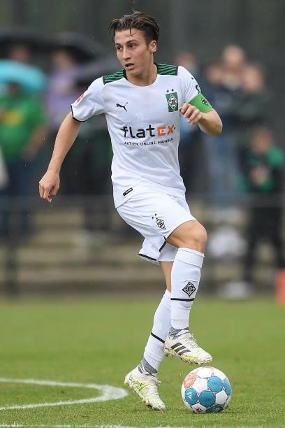 Rocco Reitz of Moenchengladbach at Borussia-Park on July 24, 2021 in Moenchengladbach, Germany.