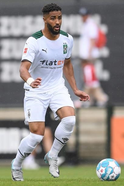 Keanan Bennetts of Moenchengladbach at Borussia-Park on July 24, 2021 in Moenchengladbach, Germany.