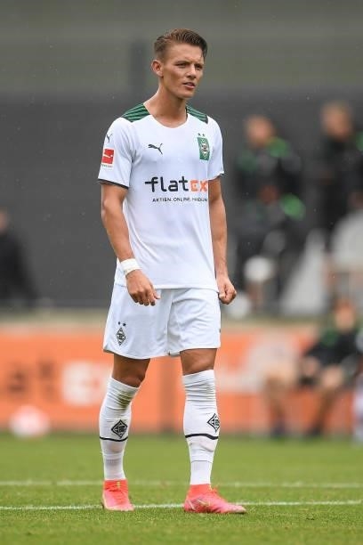 Hannes Wolf of Moenchengladbach at Borussia-Park on July 24, 2021 in Moenchengladbach, Germany.