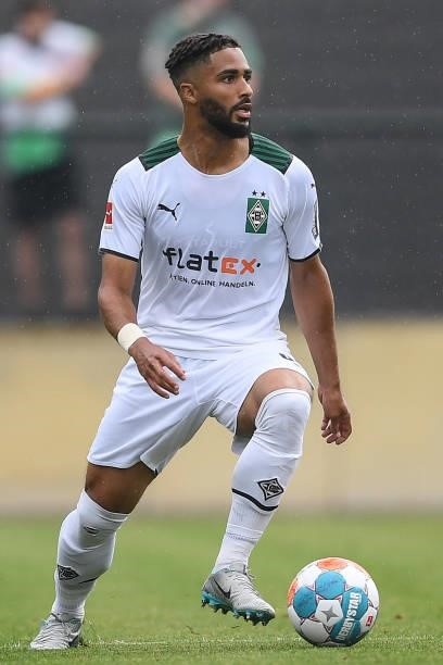 Keanan Bennetts of Moenchengladbach at Borussia-Park on July 24, 2021 in Moenchengladbach, Germany.