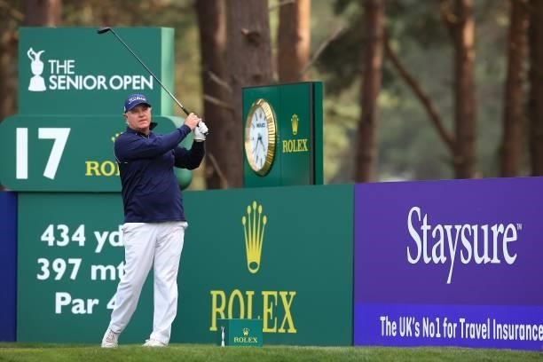 Stephen Dodd of Wales during day three of The Senior Open Presented by Rolex at Sunningdale Golf Club on July 24, 2021 in Sunningdale, England.
