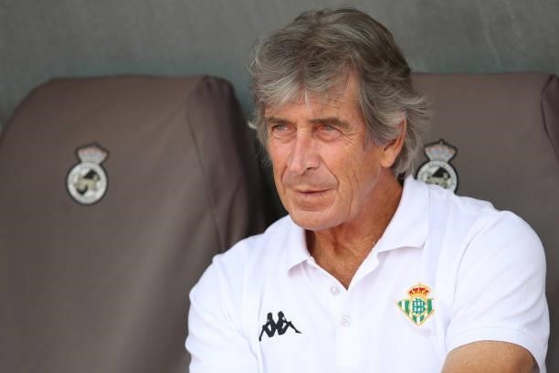 Manuel Pellegrini, Head Coach of Real Betis looks on prior to the Pre-Season Friendly match between Real Betis and Wolverhampton Wanderers at Estadio...
