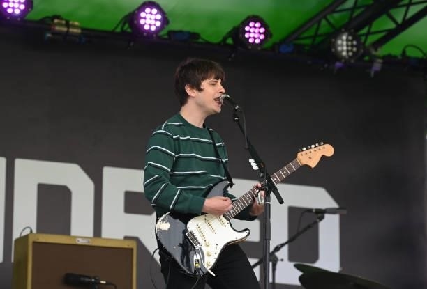 Jake Bugg performs during the Trent Rockets V Southern Brave at Trent Bridge on July 24, 2021 in Nottingham, England.