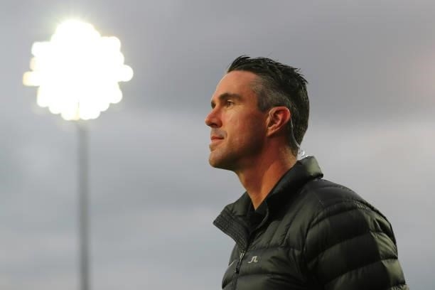 Former England Cricketer Kevin Pietersen during The Hundred match between Northern Superchargers v Welsh Fire at Emerald Headingley Stadium on July...