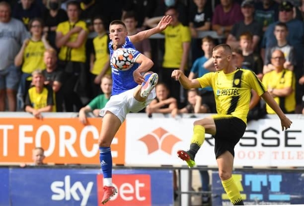 Luke Thomas of Leicester City during the Pre-Season Friendly match between Burton Albion and Leicester City at Pirelli Stadium on July 24, 2021 in...