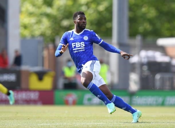 Kelechi Iheanacho of Leicester City during the Pre-Season Friendly match between Burton Albion and Leicester City at Pirelli Stadium on July 24, 2021...