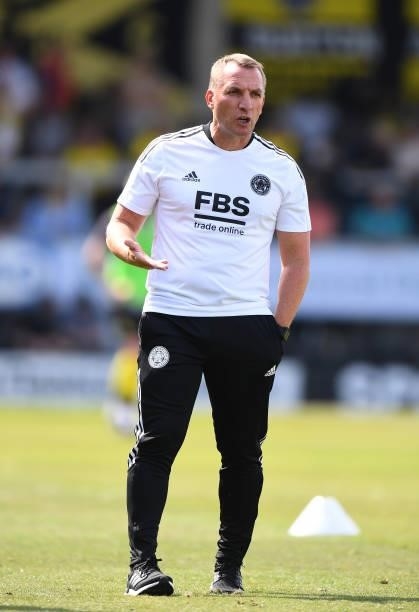 Leicester City Manager Brendan Rodgers during the Pre-Season Friendly match between Burton Albion and Leicester City at Pirelli Stadium on July 24,...