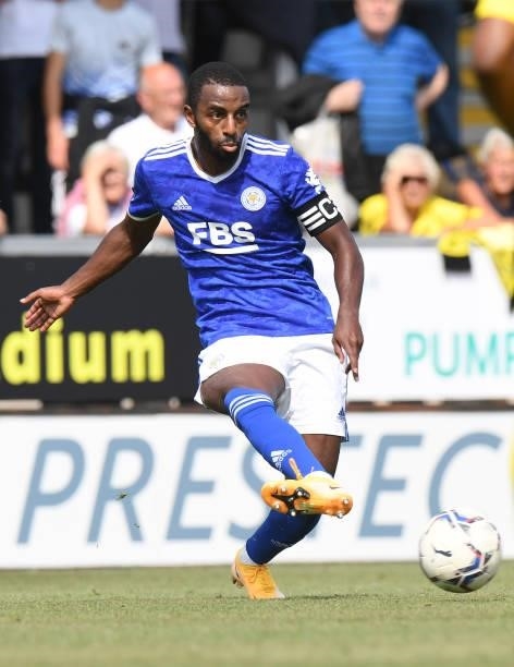 Ricardo Pereira of Leicester City during the Pre-Season Friendly match between Burton Albion and Leicester City at Pirelli Stadium on July 24, 2021...