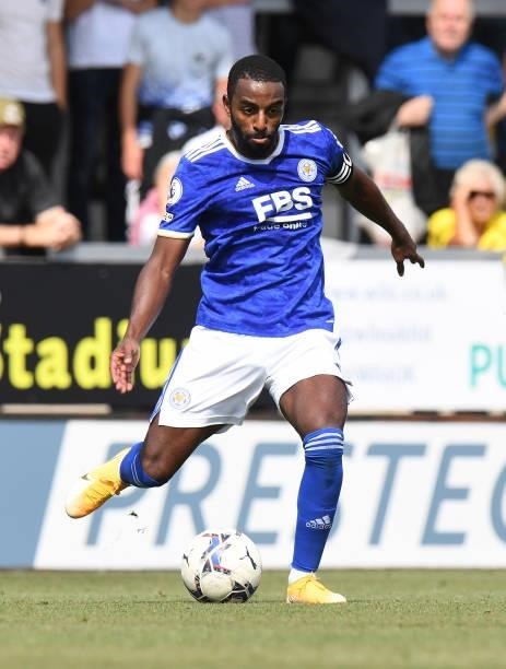 Ricardo Pereira of Leicester City during the Pre-Season Friendly match between Burton Albion and Leicester City at Pirelli Stadium on July 24, 2021...