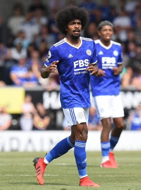 Hamza Choudhury of Leicester City during the Pre-Season Friendly match between Burton Albion and Leicester City at Pirelli Stadium on July 24, 2021...
