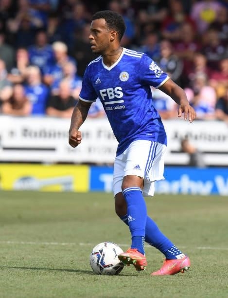Ryan Bertrand of Leicester City during the Pre-Season Friendly match between Burton Albion and Leicester City at Pirelli Stadium on July 24, 2021 in...