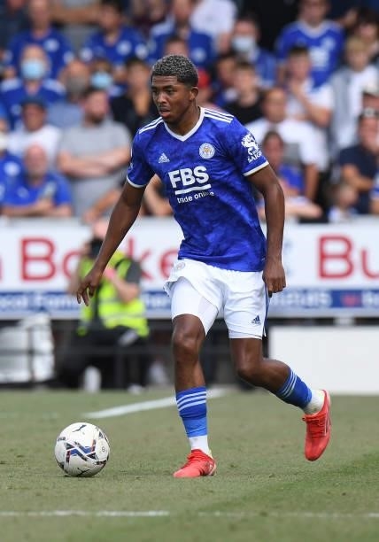 Wesley Fofana of Leicester City during the Pre-Season Friendly match between Burton Albion and Leicester City at Pirelli Stadium on July 24, 2021 in...