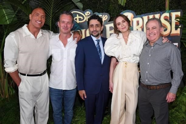 Dwayne Johnson, Sean Bailey, President, Walt Disney Studios Motion Picture Production, Jaume Collet-Serra, Emily Blunt and Content Chairman at The...