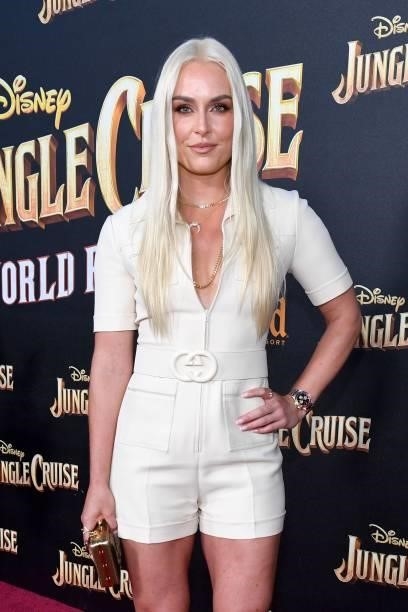 Lindsey Vonn arrives at the world premiere for JUNGLE CRUISE, held at Disneyland in Anaheim, California on July 24, 2021.