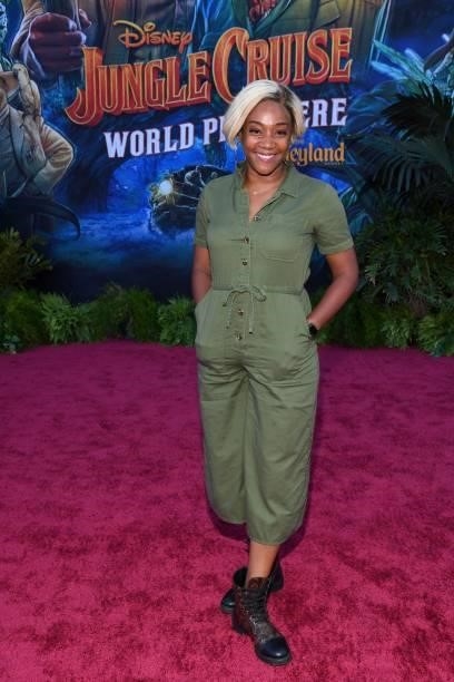 Tiffany Haddish arrives at the world premiere for JUNGLE CRUISE, held at Disneyland in Anaheim, California on July 24, 2021.