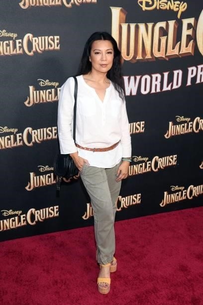 Ming-Na Wen arrives at the world premiere for JUNGLE CRUISE, held at Disneyland in Anaheim, California on July 24, 2021.