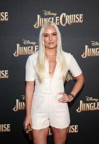Lindsay Vonn arrives at the world premiere for JUNGLE CRUISE, held at Disneyland in Anaheim, California on July 24, 2021.