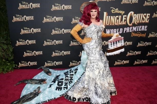 Nina West arrives at the world premiere for JUNGLE CRUISE, held at Disneyland in Anaheim, California on July 24, 2021.
