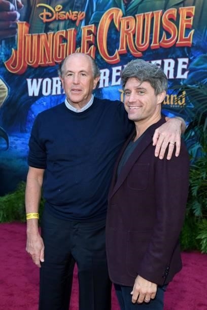 John Davis and John Fox arrive at the world premiere for JUNGLE CRUISE, held at Disneyland in Anaheim, California on July 24, 2021.