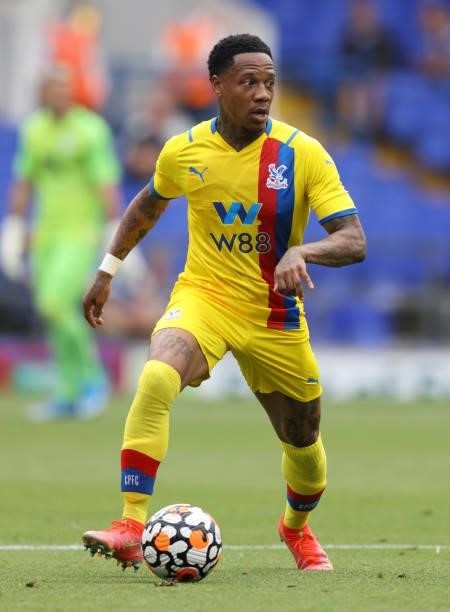 Nathaniel Clyne of Crystal Palace runs with the ball during the pre-season friendly match between Ipswich Town and Crystal Palace at Portman Road on...