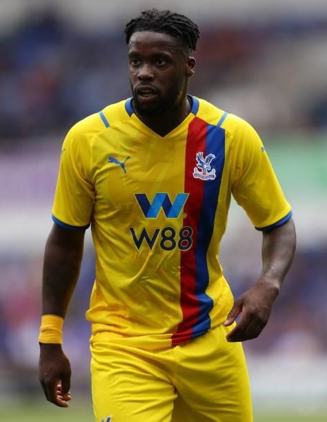 Jeffrey Schlupp of Crystal Palace looks on during the pre-season friendly match between Ipswich Town and Crystal Palace at Portman Road on July 24,...