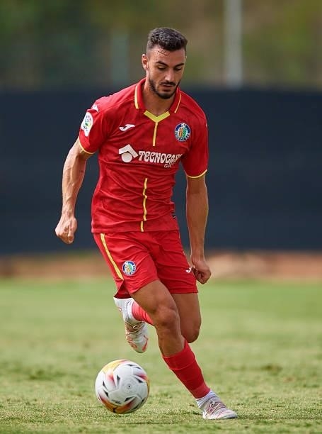 Juan Iglesias of Getafe CF in action during a Pre-Season friendly match between Getafe CF and Atromitos at La Manga Club on July 24, 2021 in...