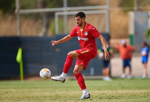 Chema Rodriguez of Getafe CF in action during a Pre-Season friendly match between Getafe CF and Atromitos at La Manga Club on July 24, 2021 in...