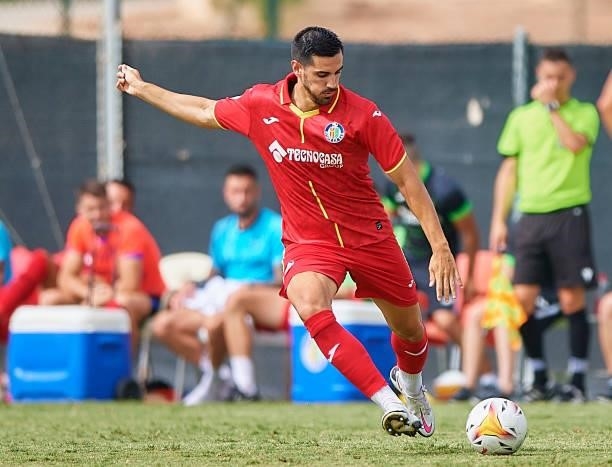 Chema Rodriguez of Getafe CF in action during a Pre-Season friendly match between Getafe CF and Atromitos at La Manga Club on July 24, 2021 in...