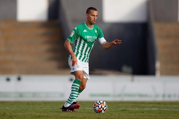 Sergio Canales of Real Betis in action during a Pre Season Friendly Match between Real Betis and Wolverhampton Wanderers at Estadio Municipal de la...