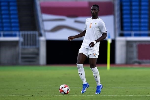 Eric Bailly of Ivory Coast during the Tokyo 2020 Olympic Mens Football Tournament match between Brazil and Ivory Coast at Nissan Stadium on July 25,...