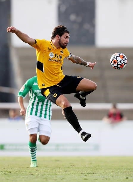 Ruben Neves of Wolverhampton Wanderers controls the ball during the Pre-Season Friendly match between Real Betis and Wolverhampton Wanderers at...