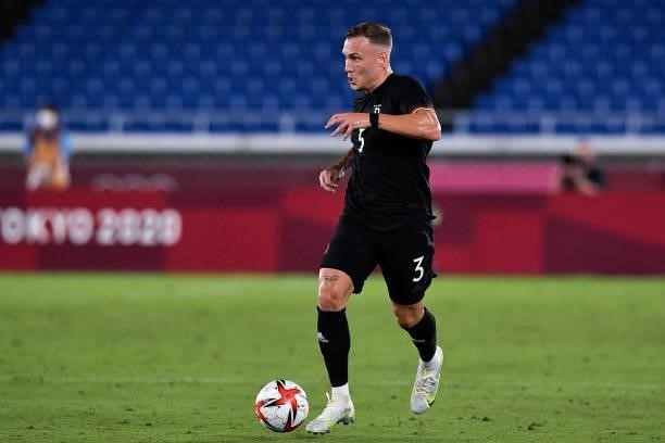 David Raum of Germany during the Tokyo 2020 Olympic Mens Football Tournament match between Saudi Arabia and Germany at Nissan Stadium on July 25,...