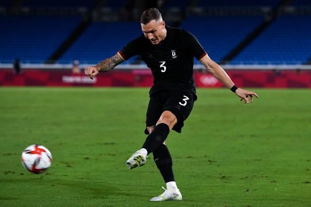 David Raum of Germany during the Tokyo 2020 Olympic Mens Football Tournament match between Saudi Arabia and Germany at Nissan Stadium on July 25,...