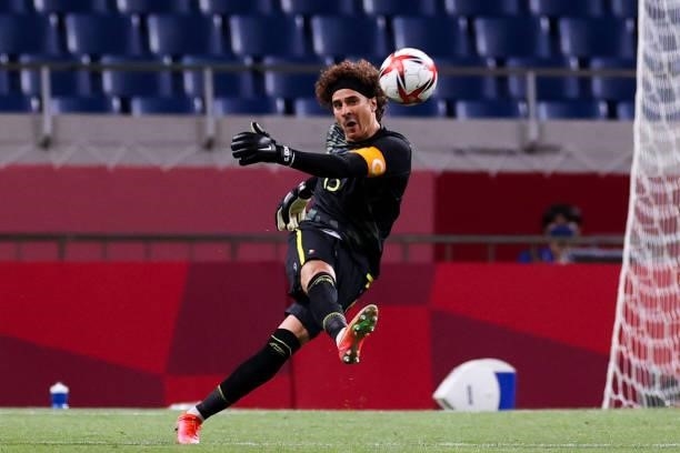 Ochoa Guillermo of Mexico in action during the Men's First Round Group A match between Japan and Mexico on day two of the Tokyo 2020 Olympic Games at...