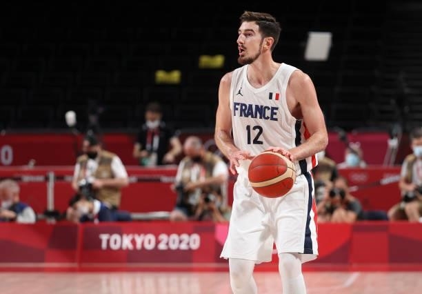 Nando de Colo of France during the Men's Preliminary Round Group B basketball game between United States and France on day two of the Tokyo 2020...