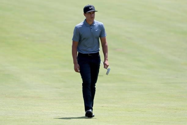 Cameron Champ walks across the first hole during the final round of the 3M Open at TPC Twin Cities on July 25, 2021 in Blaine, Minnesota.