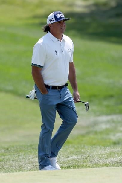 Pat Perez walks to the first green during the final round of the 3M Open at TPC Twin Cities on July 25, 2021 in Blaine, Minnesota.