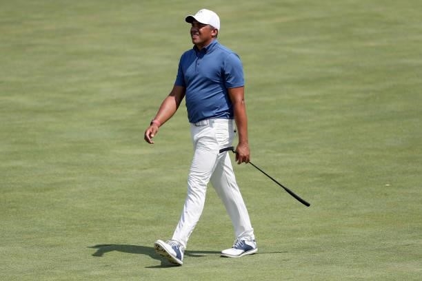 Jhonattan Vegas of Venezuela walks across the 11th hole during the final round of the 3M Open at TPC Twin Cities on July 25, 2021 in Blaine,...