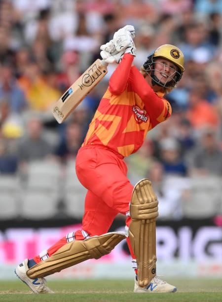 Phoenix batter Miles Hammond in batting action during the Hundred match between Manchester Originals and Birmingham Phoenix at Emirates Old Trafford...