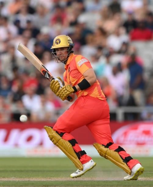 Phoenix batter Liam Livingstone in batting action during the Hundred match between Manchester Originals and Birmingham Phoenix at Emirates Old...