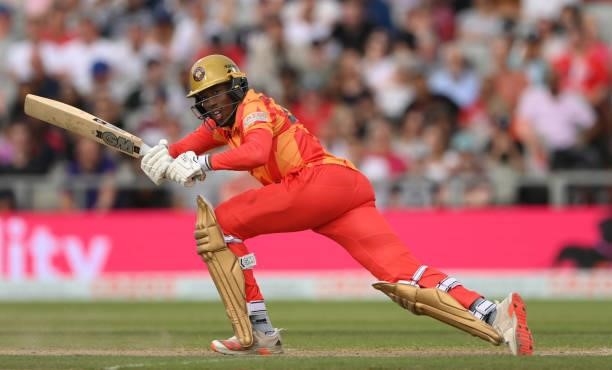 Phoenix batter Daniel Bell Drummond in batting action during the Hundred match between Manchester Originals and Birmingham Phoenix at Emirates Old...