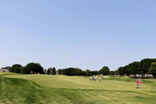 General view of the first hole during the final round of the 3M Open at TPC Twin Cities on July 25, 2021 in Blaine, Minnesota.