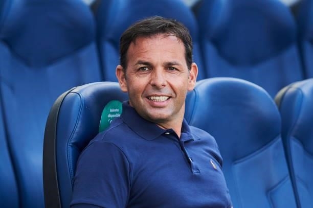 Head coach Javi Calleja of Deportivo Alaves reacts during the Friendly Match between Real Sociedad and Deportivo Alaves on July 24, 2021 in San...