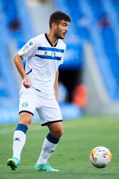 Martin Aguirregabiria of Deportivo Alaves in action during the Friendly Match between Real Sociedad and Deportivo Alaves on July 24, 2021 in San...