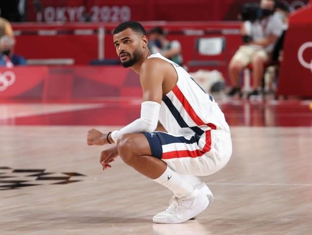 Timothe Luwawu-Cabarrot of France during the Men's Preliminary Round Group B basketball game between United States and France on day two of the Tokyo...