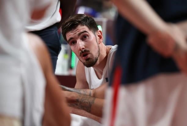 Nando de Colo of France during the Men's Preliminary Round Group B basketball game between United States and France on day two of the Tokyo 2020...