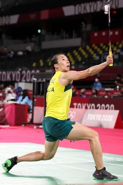 Hsuan-Yu Wendy Chen of Team Australia competes against Linda Zetchiri of Team Bulgaria during a Women’s Singles Group I match on day four of the...