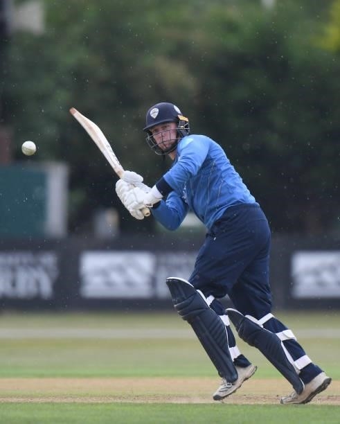 Mattie McKiernan of Derbyshire bats during the Royal London Cup match between Derbyshire and Warwickshire at The Incora County Ground on July 27,...