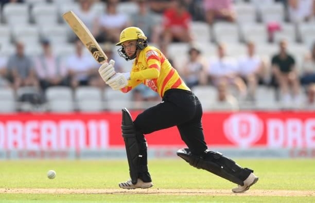 Rockets batter Teresa Graves in batting action during the Hundred match between Trent Rockets and Northern Superchargers at Trent Bridge on July 26,...