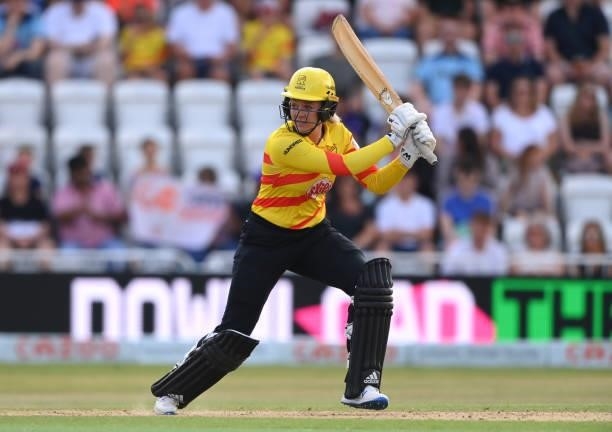 Rockets batter Sarah Glenn in batting action during the Hundred match between Trent Rockets and Northern Superchargers at Trent Bridge on July 26,...